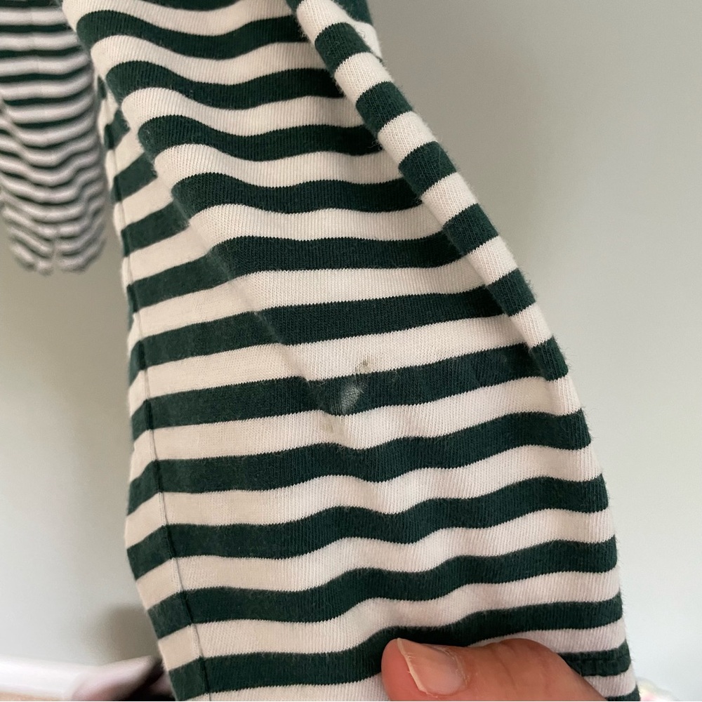 3 for $30 | Vineyard Vines 100% Pima Cotton Green White Stripe Long Sleeve Polo - Picture 8 of 15